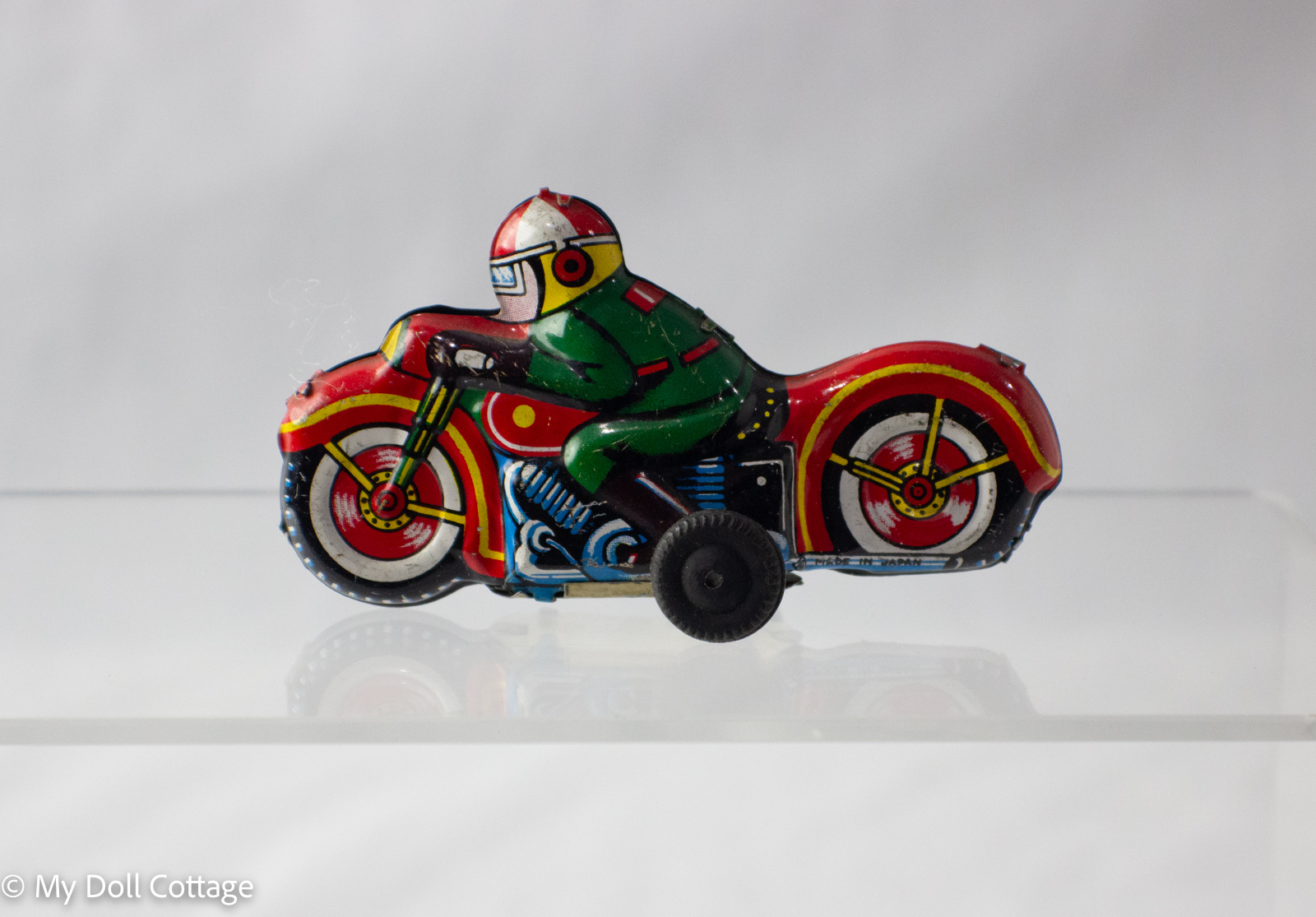 c.1960s Japanese Litho Tin Friction Motorcycle Toy