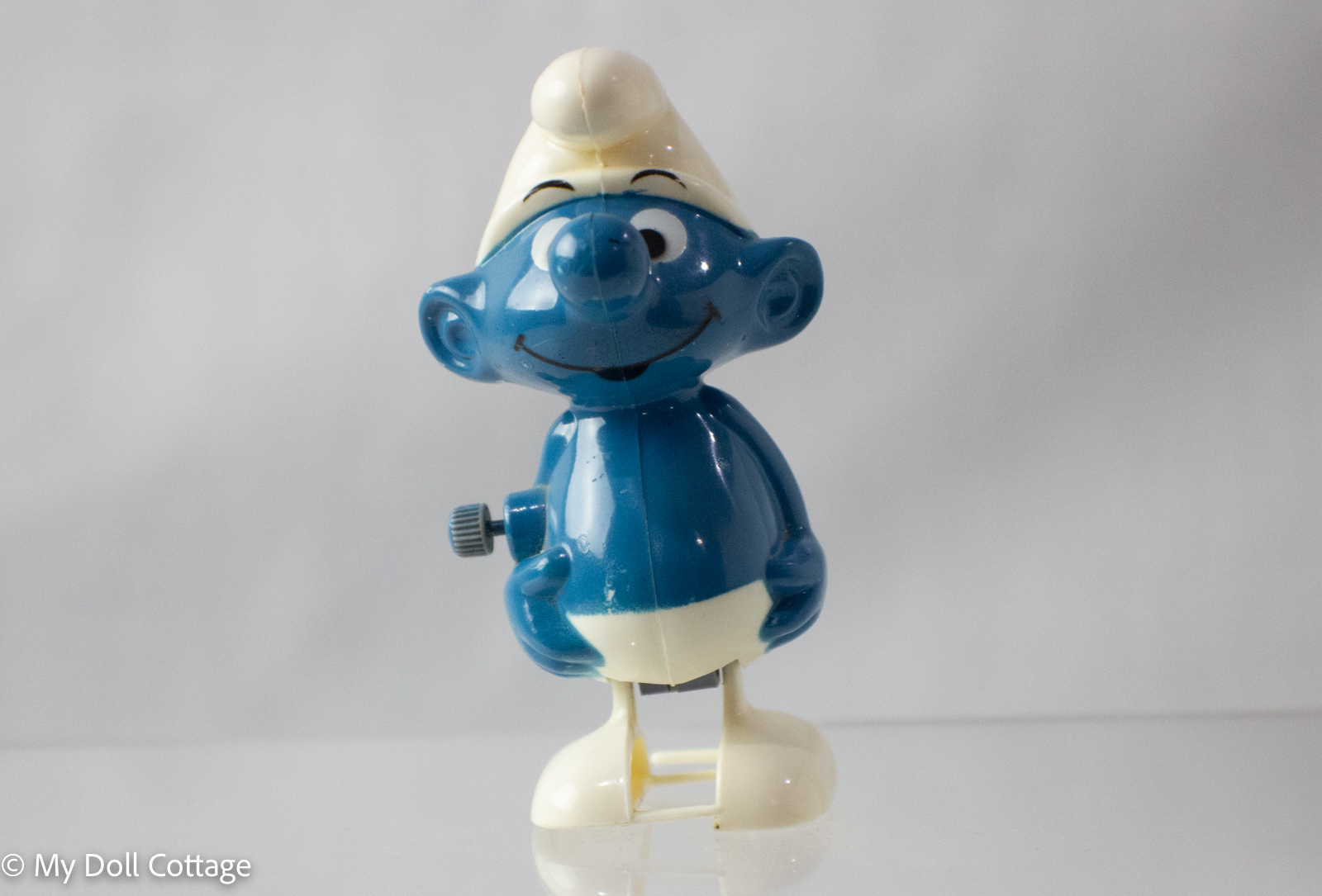 1980s Peyo Smurf Wind-Up Toy – Walking Smurf