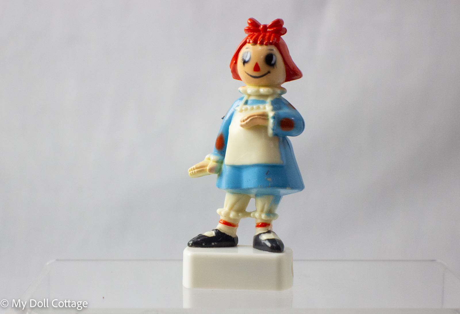1980s Raggedy Annie Blue Dress Hard Plastic Pencil Sharpener – Vintage Novelty Collectible