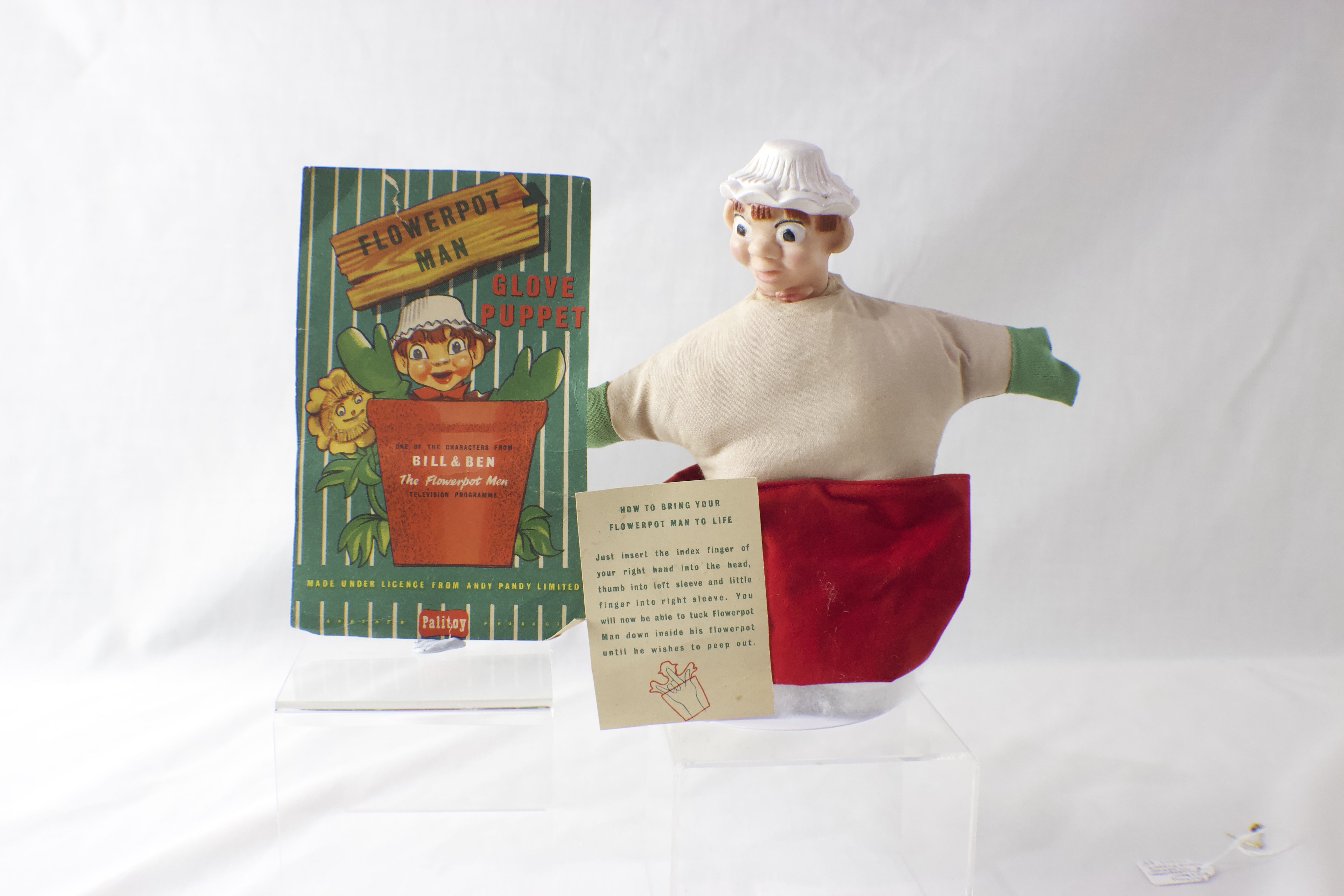1950s Palitoy “Bill and Ben the Flowerpot Men” Glove Puppet – Licensed by Andy Pandy Ltd