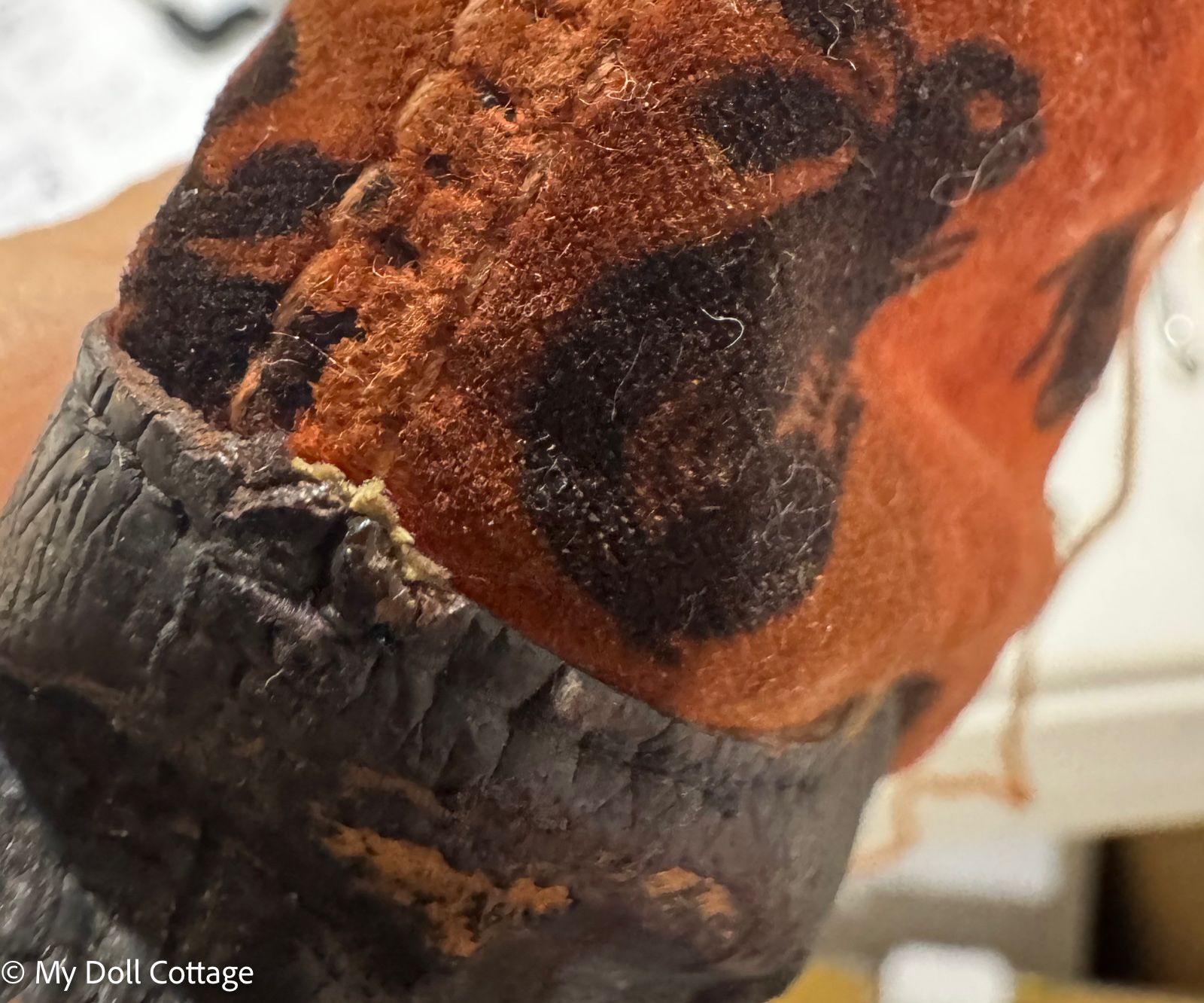 heal of 1900's baby shoes