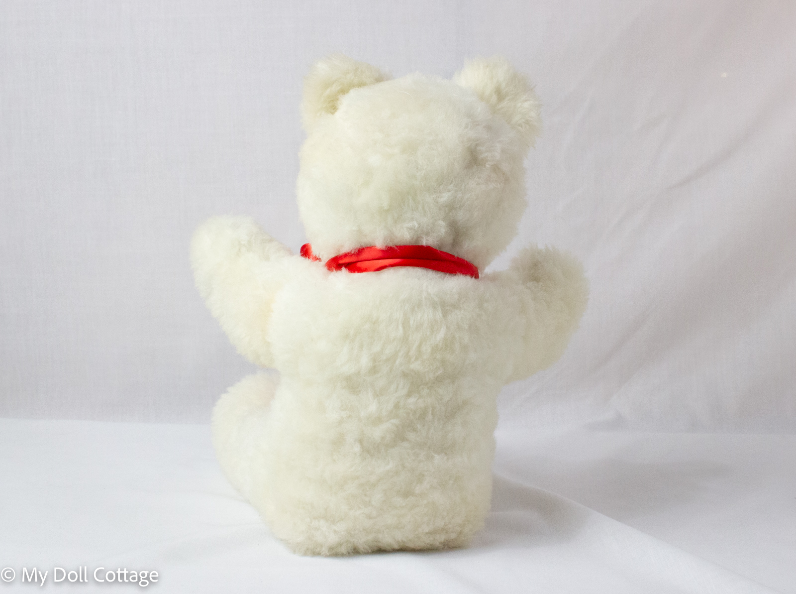 Rear view showing plush texture and body shape