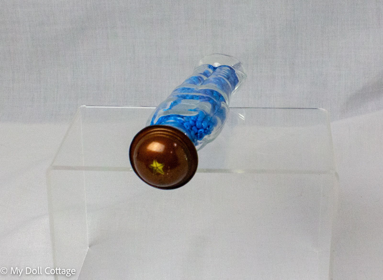 Top view highlighting the original painted metal helmet.