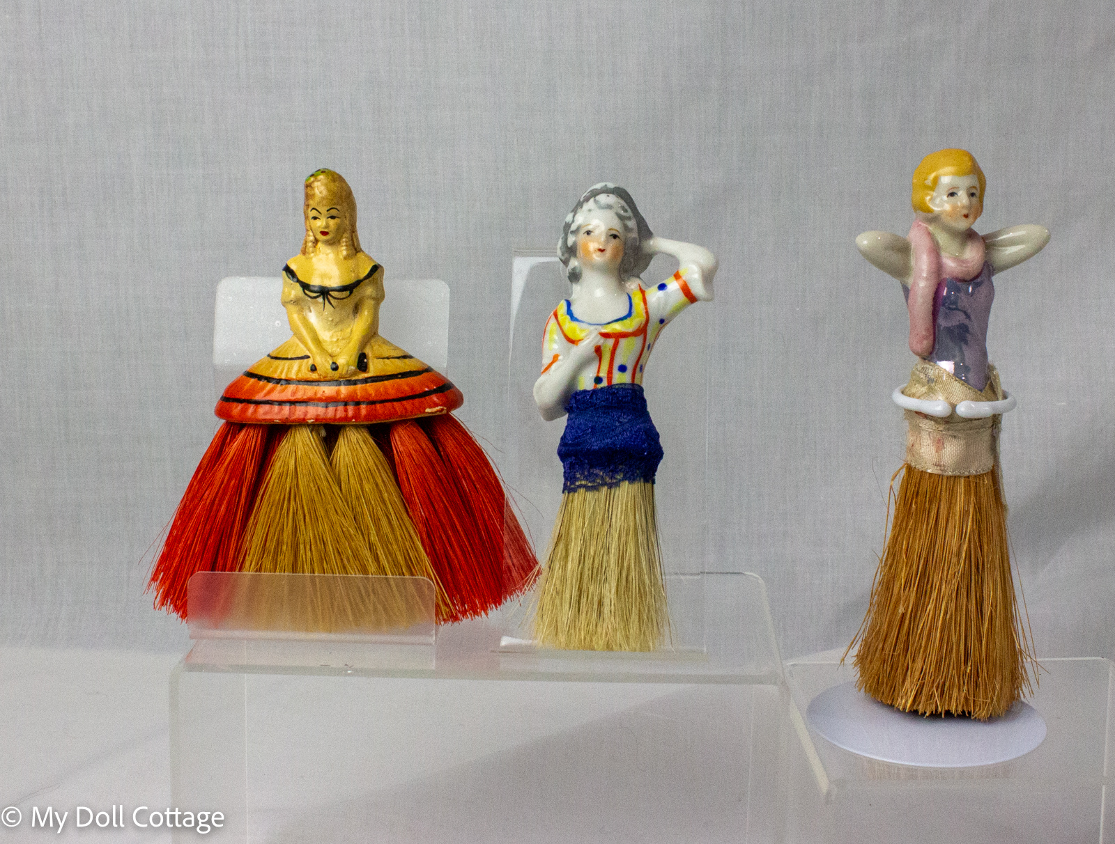 c.1930s Set of Three Decorative Crumb Brushes