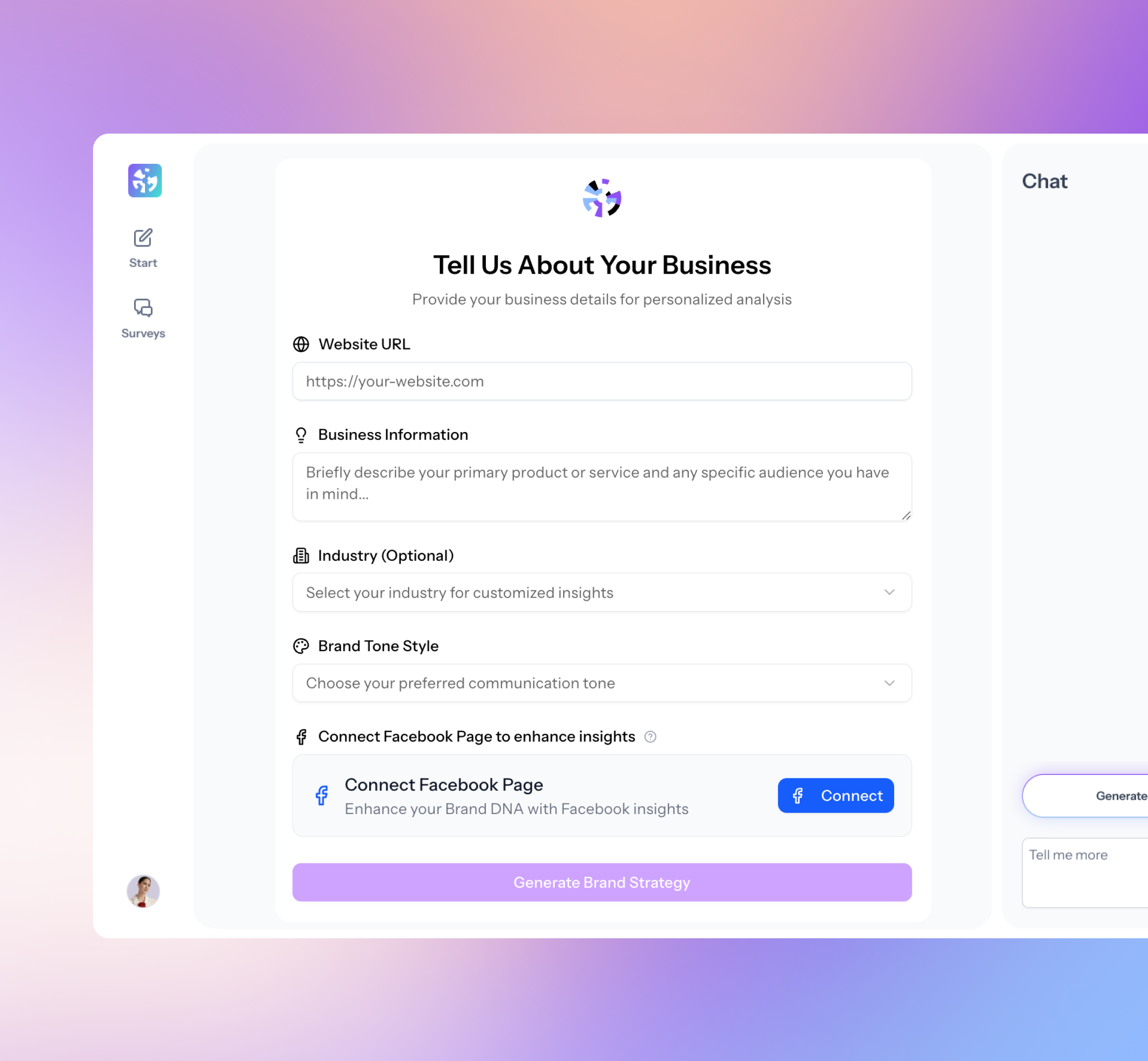 A search bar with user prompts