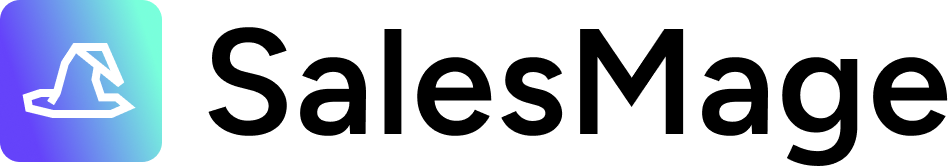 SalesMage logo with a wizard hat symbol