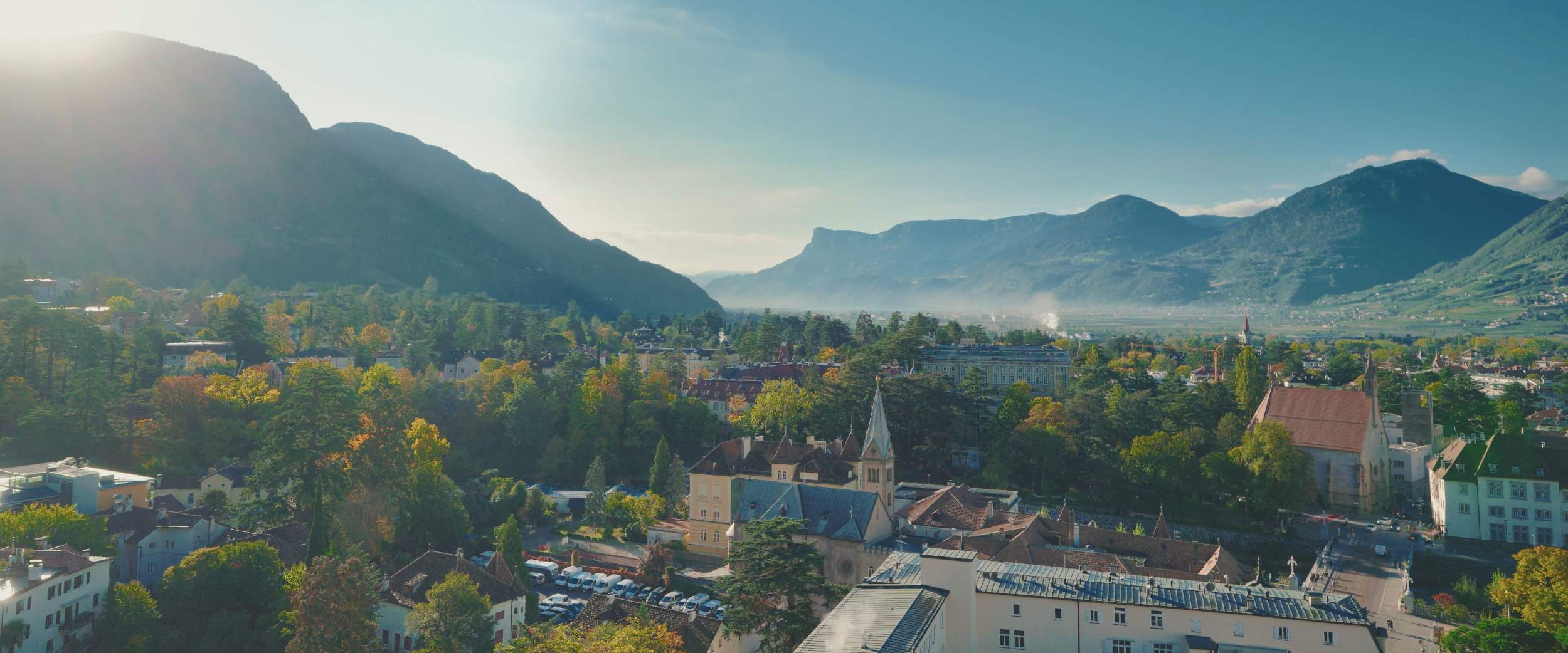 Beautiful Panoramic Shot of Merano South Tyrol