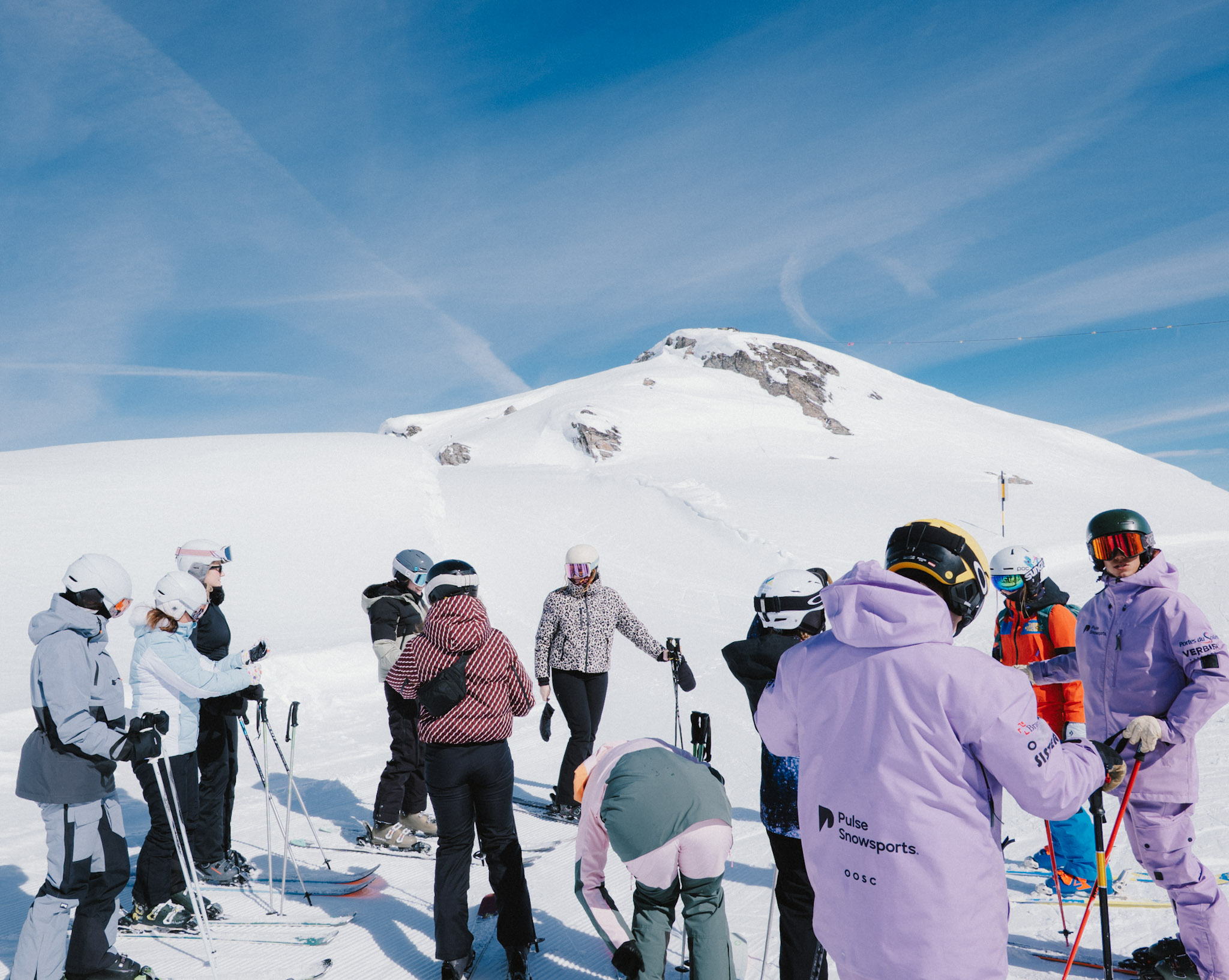Adult ski coaching clinic in Verbier with Pulse Snowsports