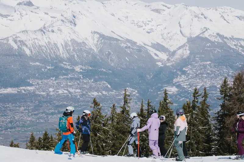 Adult ski coaching clinic in Verbier with Pulse Snowsports