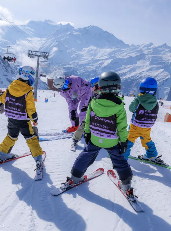 Children's ski lesson in Verbier with Pulse Snowsports