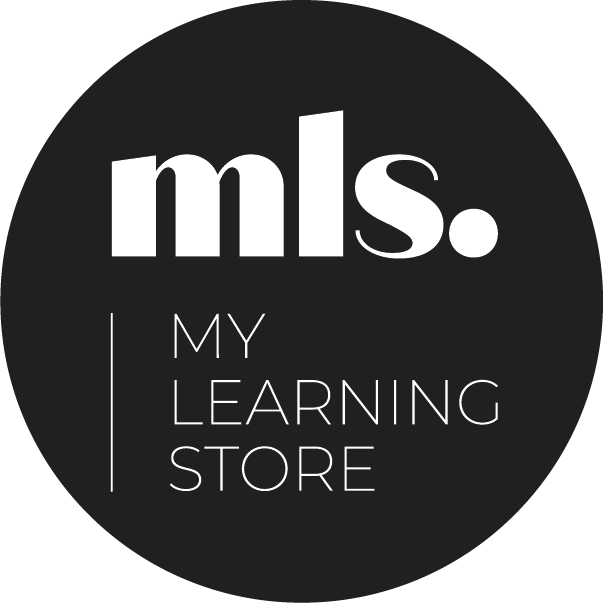Logo MLS avec le texte « MY LEARNING STORE » sur un cercle noir.