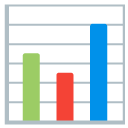 Icône graphique : statistiques et exports