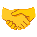Icône poignée de main : support humain