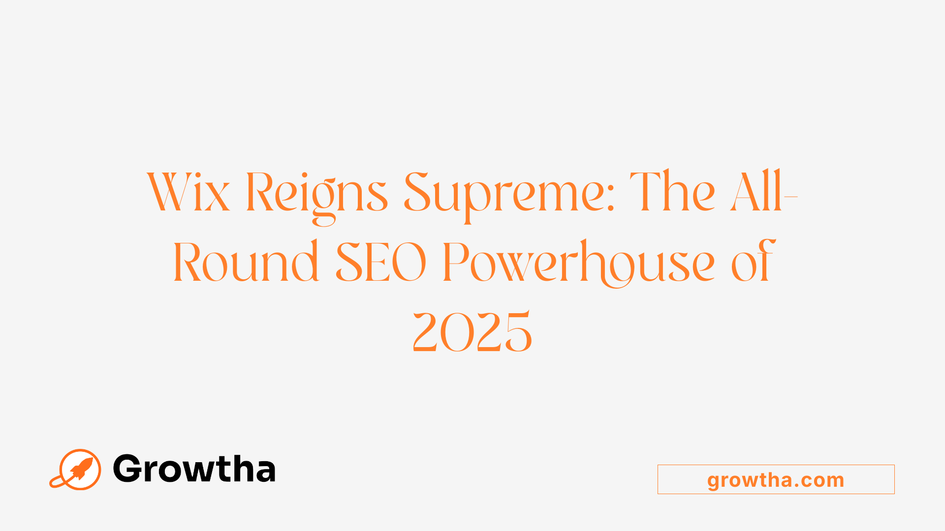 Wix Reigns Supreme: The All-Round SEO Powerhouse of 2025