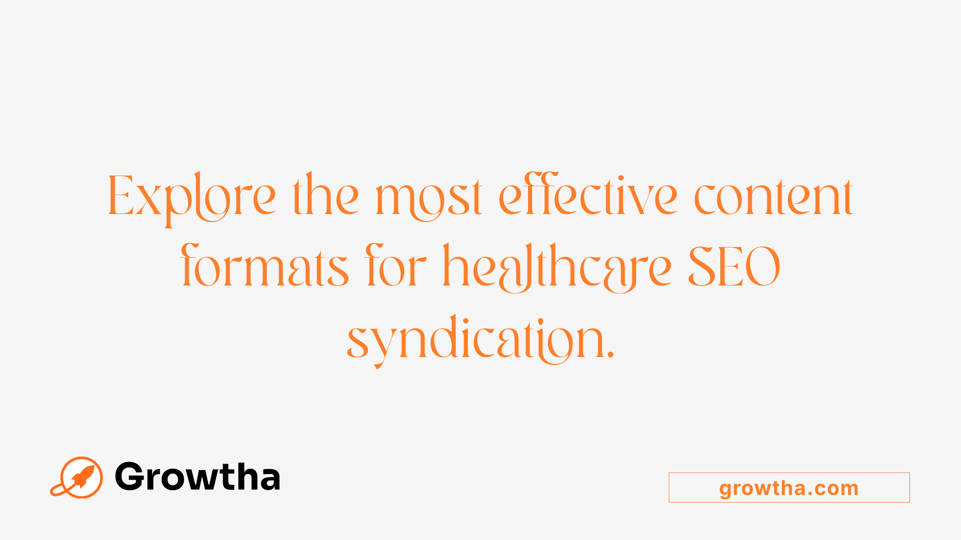 Explore the most effective content formats for healthcare SEO syndication.