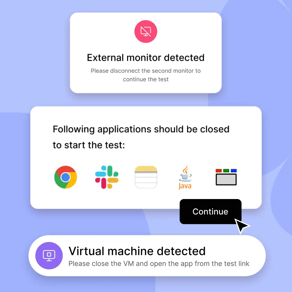 Eagle-eyed online test monitoring
