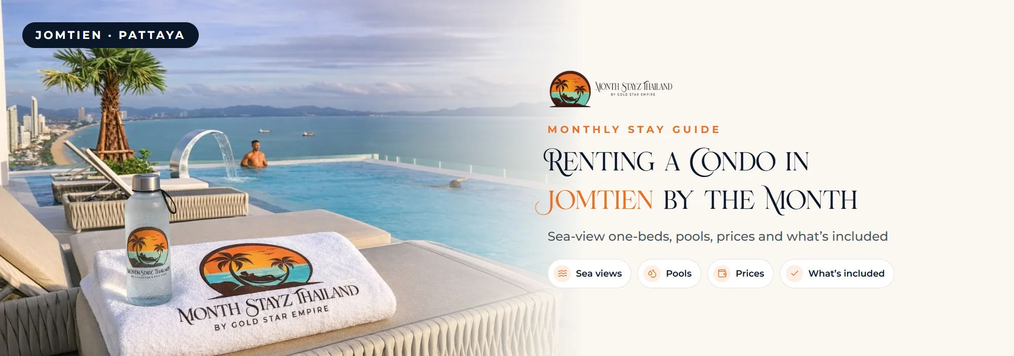 Renting a Condo in Jomtien by the Month: Sea-View One-Beds, Prices and What's Included