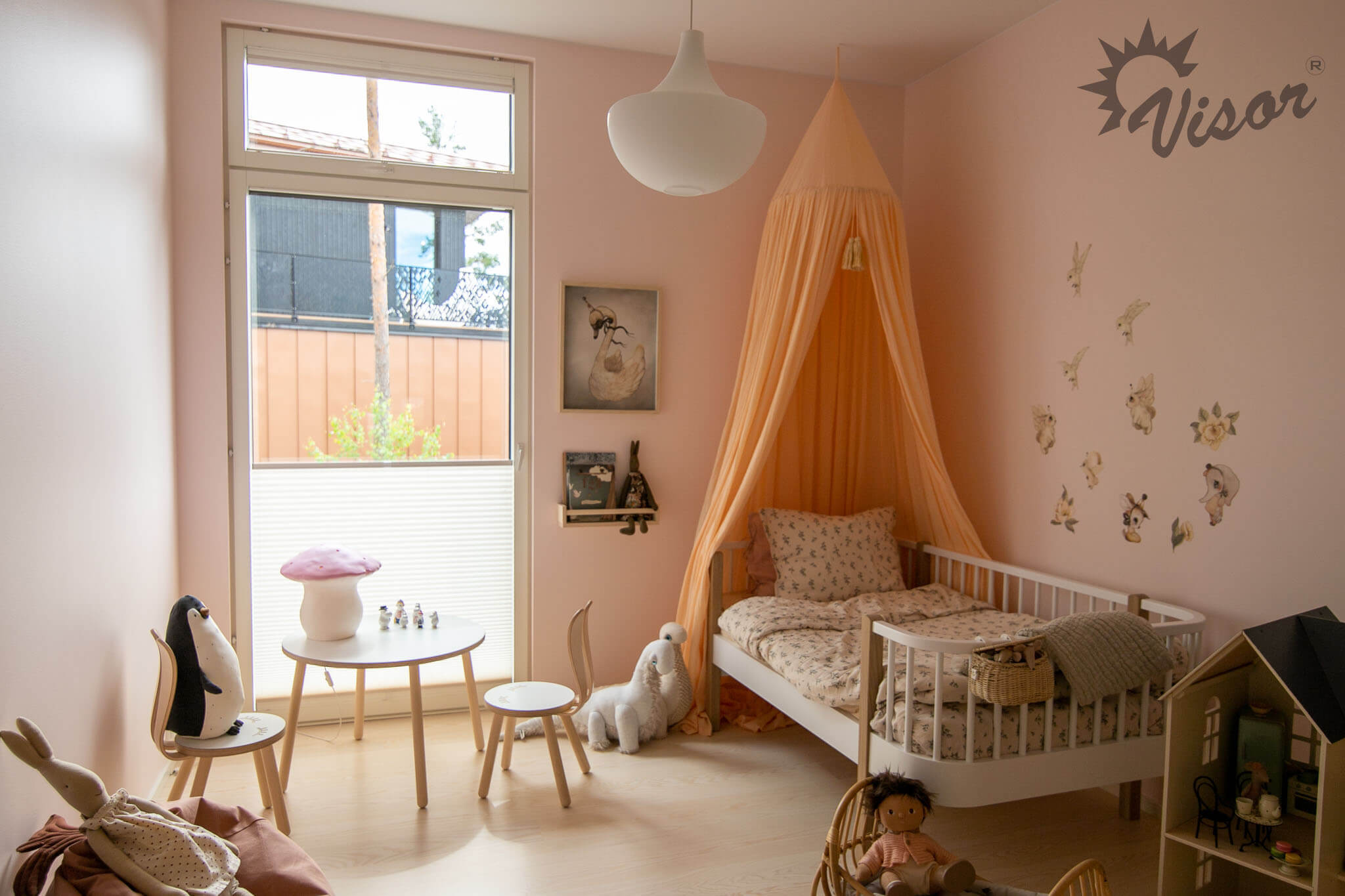 Lasten makuuhuoneen kaihtimet