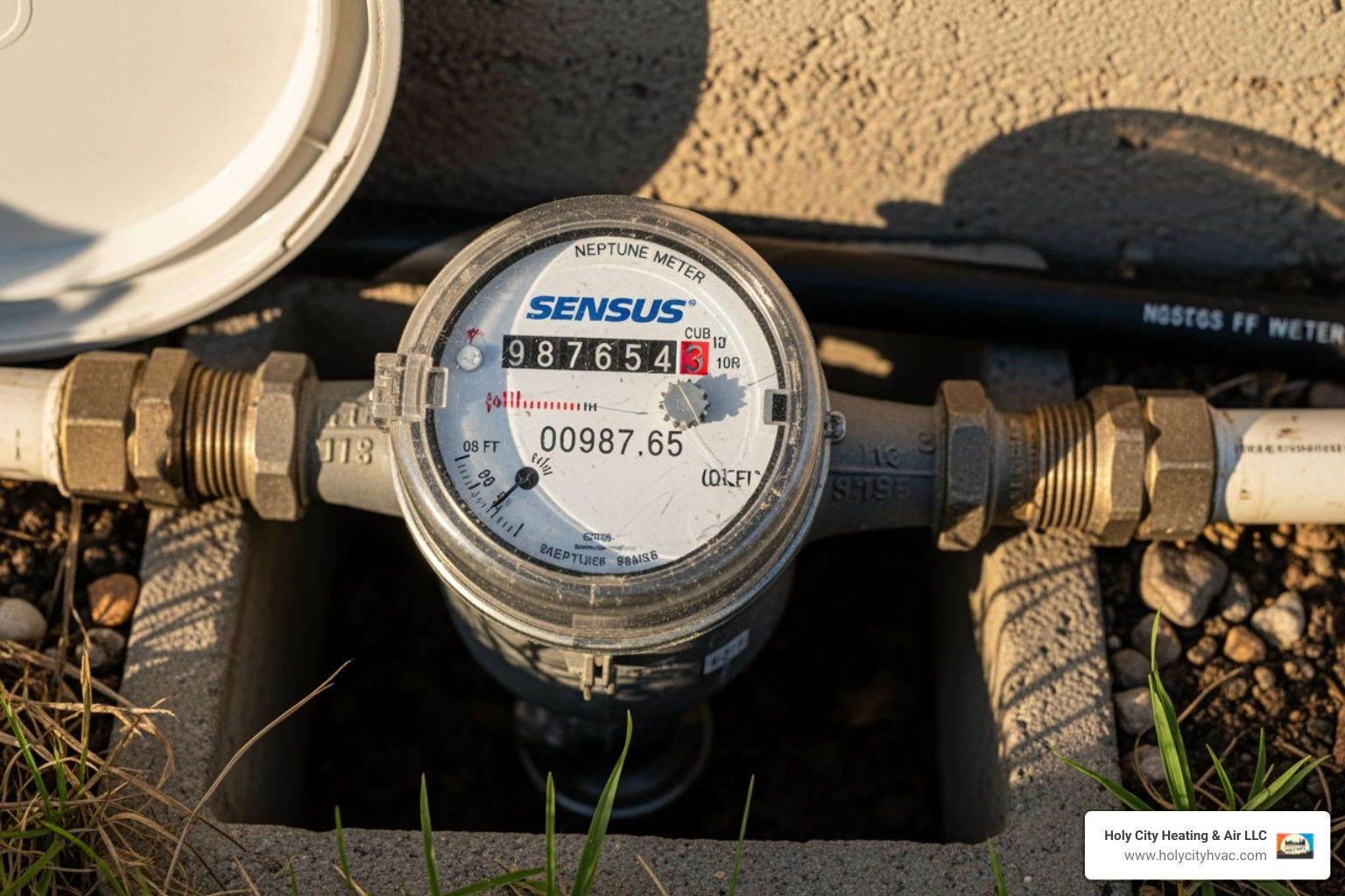 water meter showing high usage - water main repair