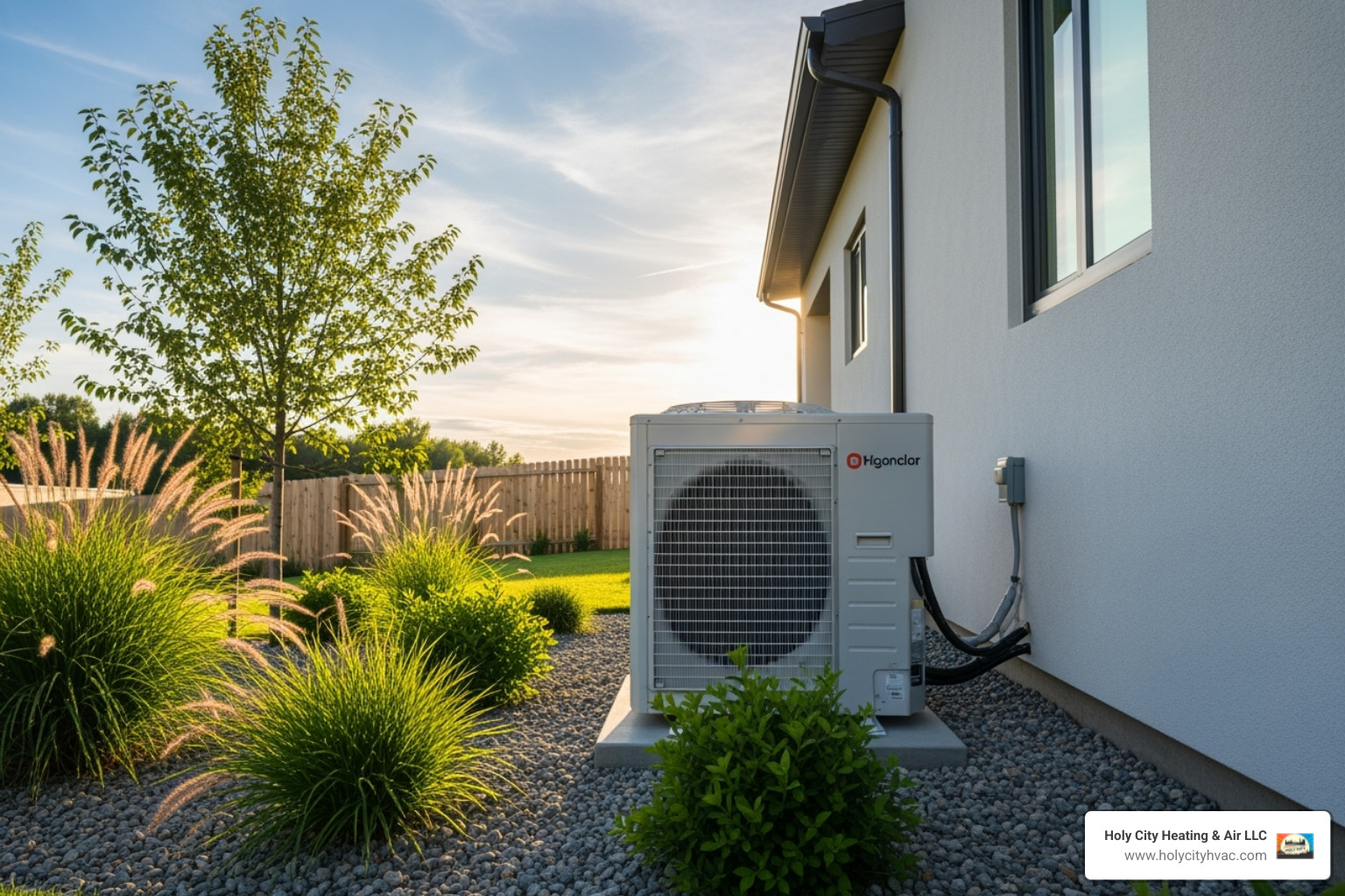 a modern, high-efficiency outdoor AC unit - ac replacement goose creek