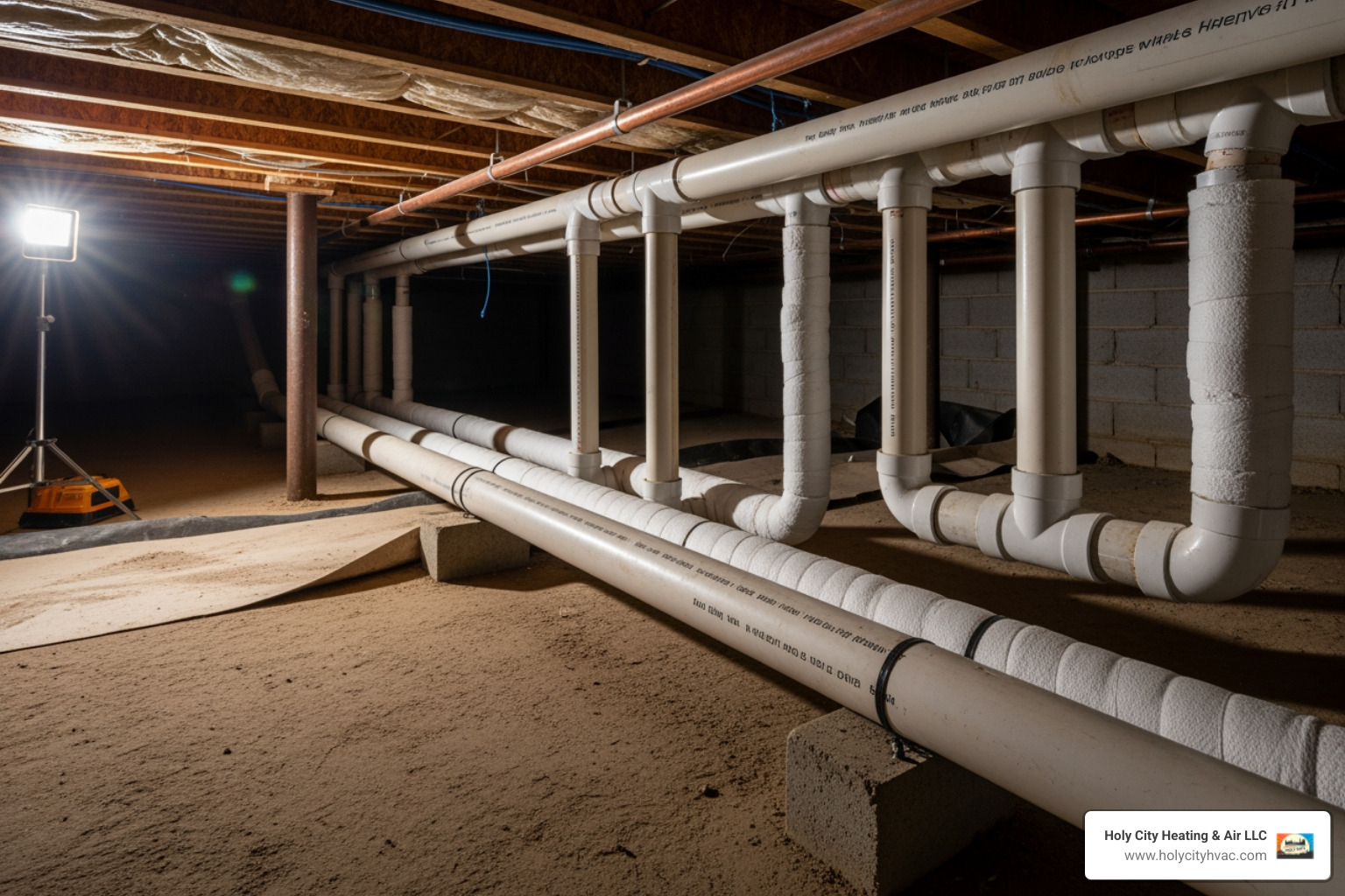 insulated pipes in a crawl space - "I have a burst pipe emergency at my home in North Charleston. Who should I call?