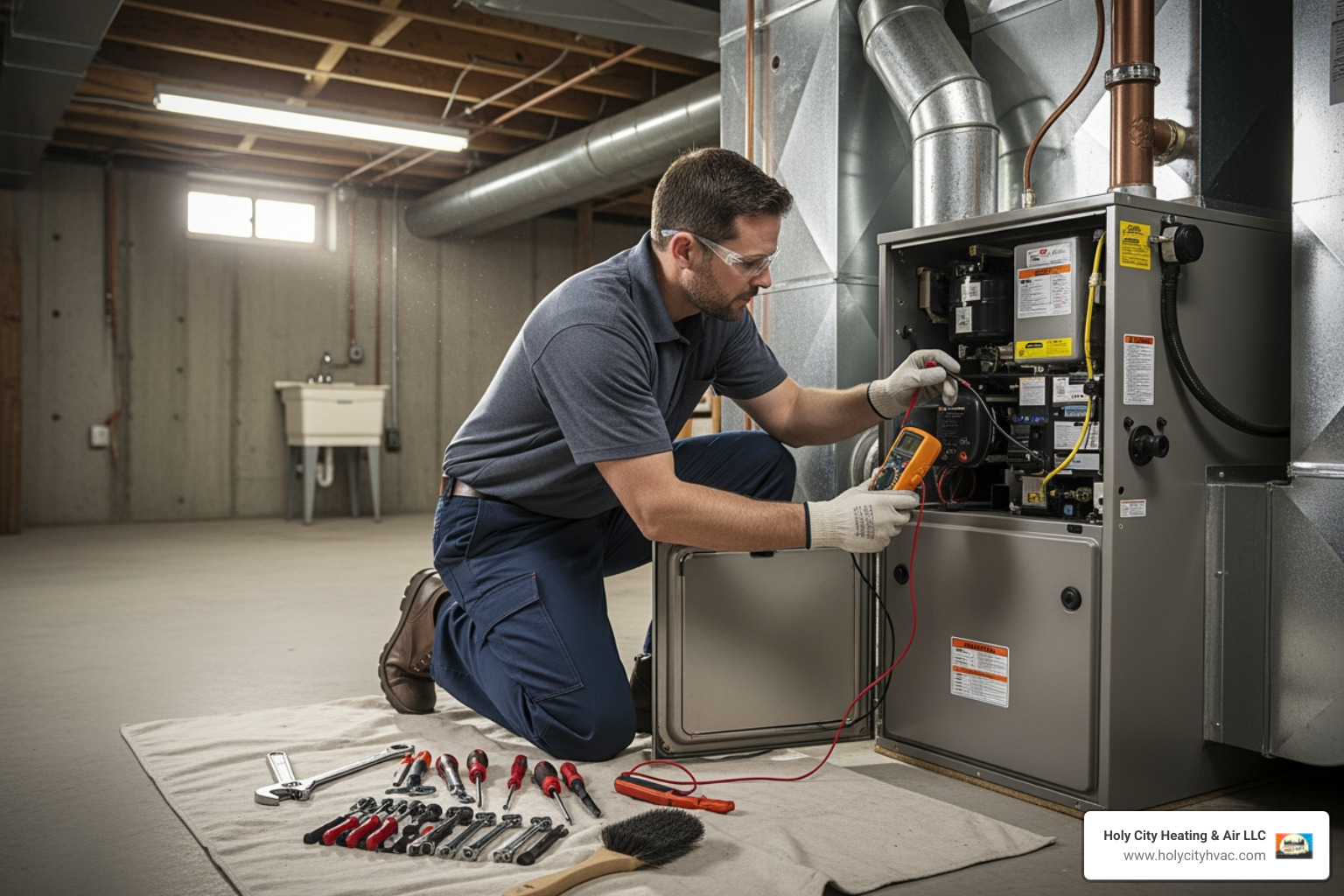 technician performing routine furnace maintenance - "I need a 24/7 furnace repair near me. I'm in the West Ashley area." technician performing routine furnace maintenance - "I need a 24/7 furnace repair near me. I'm in the West Ashley area."