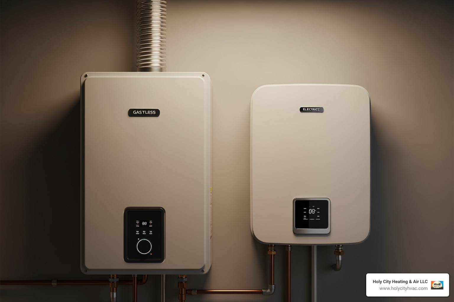 gas and electric tankless water heaters side-by-side - tankless water heater plumber gas and electric tankless water heaters side-by-side - tankless water heater plumber