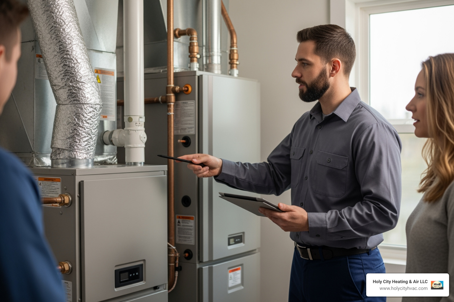 Infographic showing five key cost factors for furnace installation: 1) Furnace type and fuel source (gas, electric, propane, oil) with icons for each, 2) System size in BTUs matched to home square footage with a house diagram, 3) AFUE efficiency rating scale from 80% to 98%, 4) Installation complexity showing ductwork, permits, and electrical work, and 5) Labor costs with a technician icon - furnace installation cost charleston Infographic showing five key cost factors for furnace installation: 1) Furnace type and fuel source (gas, electric, propane, oil) with icons for each, 2) System size in BTUs matched to home square footage with a house diagram, 3) AFUE efficiency rating scale from 80% to 98%, 4) Installation complexity showing ductwork, permits, and electrical work, and 5) Labor costs with a technician icon - furnace installation cost charleston