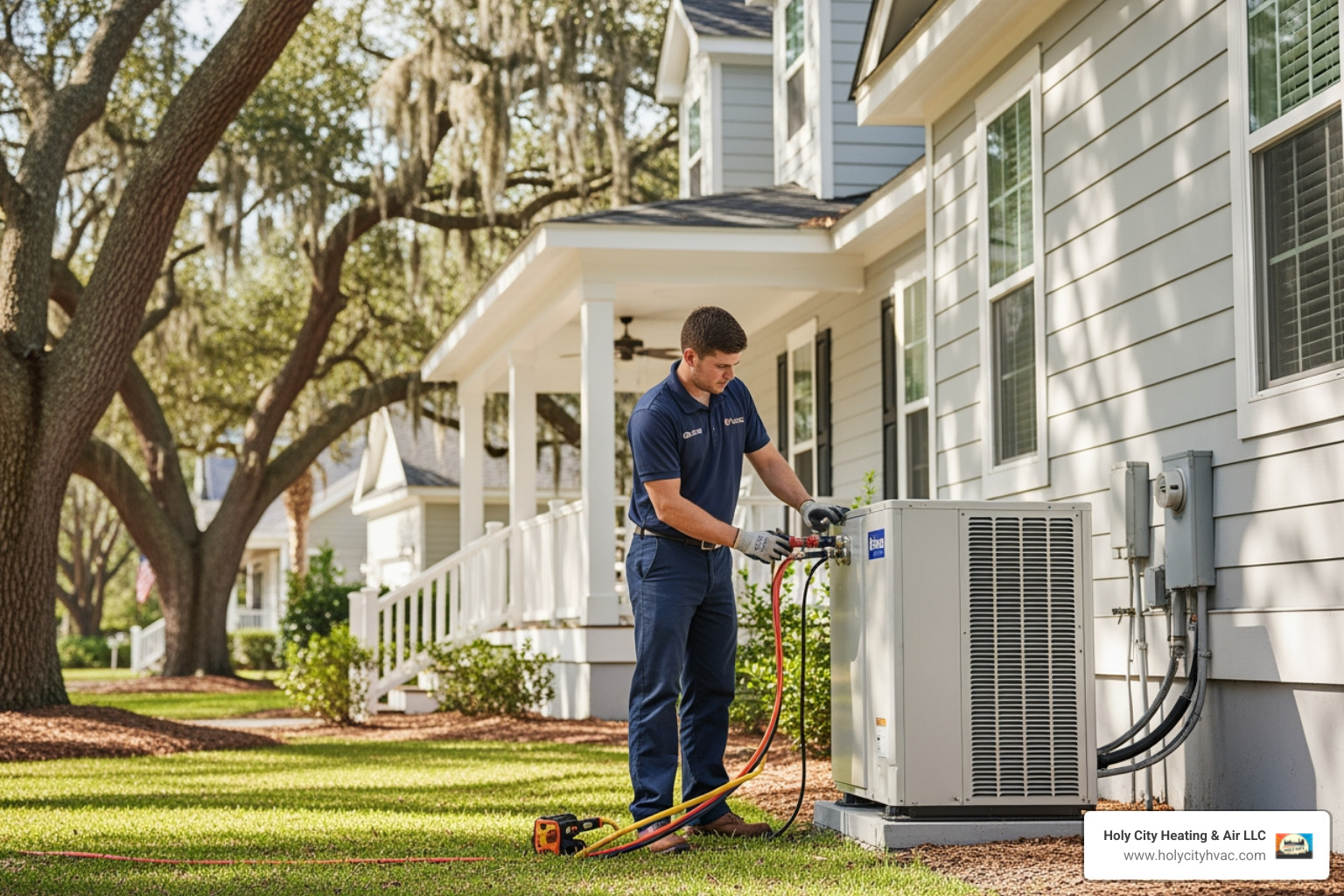 Infographic showing how a heat pump transfers heat indoors during winter by extracting warmth from outside air, and reverses the process in summer by moving heat outdoors, with arrows indicating the reversing valve operation and refrigerant flow for both heating and cooling modes - heat pump installation in summerville sc
