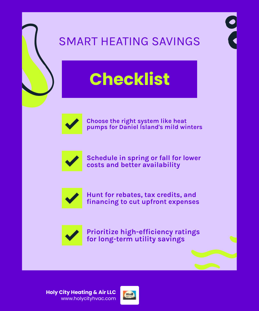 Infographic showing benefits of energy-efficient heating upgrades for Daniel Island homeowners - affordable heating Infographic showing benefits of energy-efficient heating upgrades for Daniel Island homeowners - affordable heating
