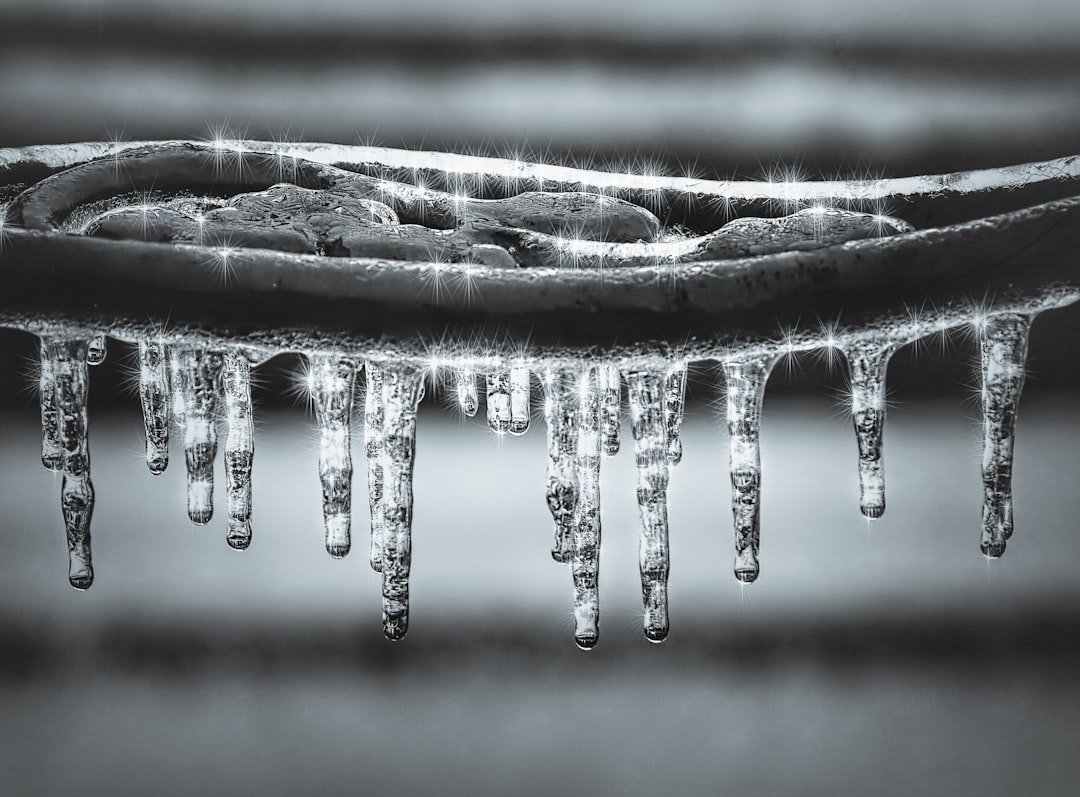 A frozen HVAC evaporator coil with thick white ice buildup - when an hvac failure is a true emergency
