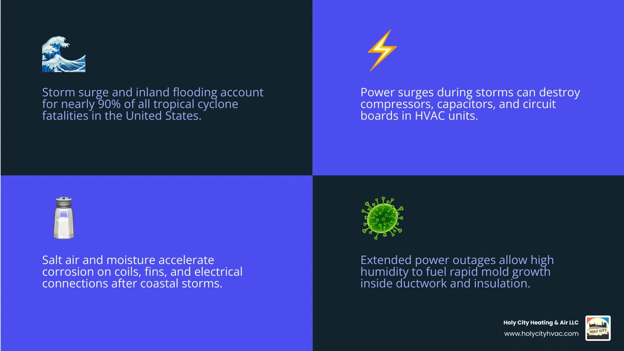 infographic showing tropical storm threats to home HVAC and electrical systems in the Lowcountry infographic infographic showing tropical storm threats to home HVAC and electrical systems in the Lowcountry infographic