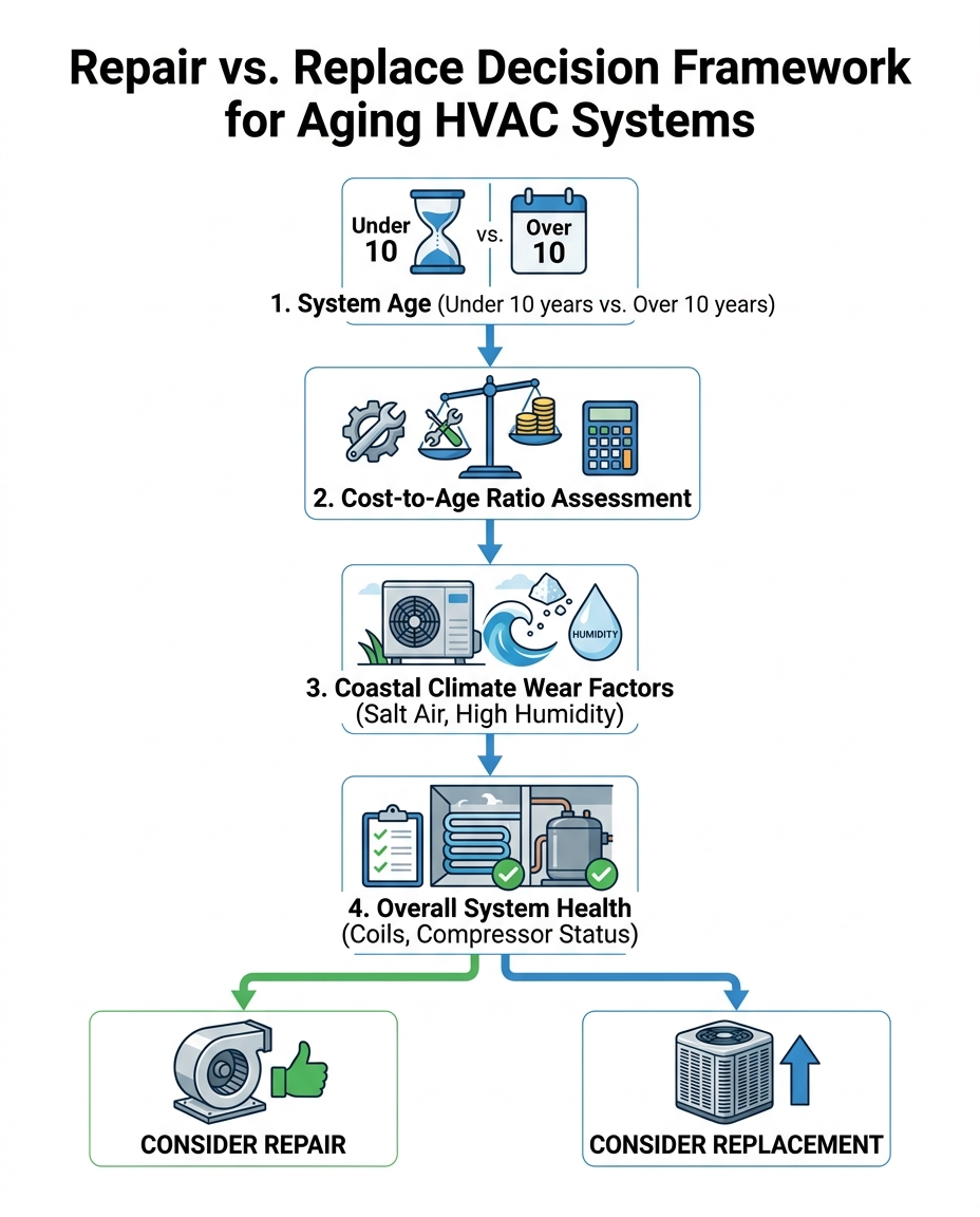 Repair vs. Replace Decision Framework for Aging HVAC Systems