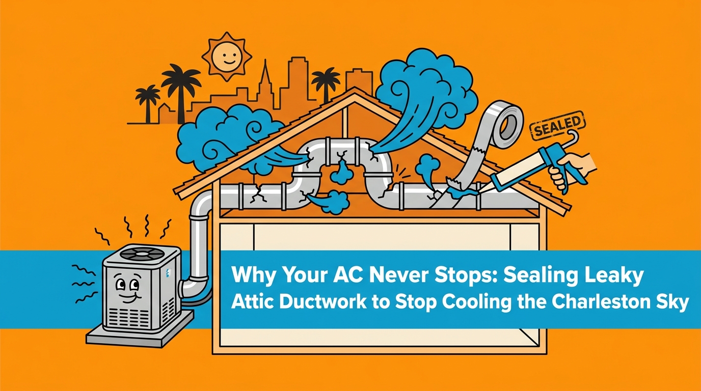 Sealing Leaky Attic Ductwork to Stop Cooling the Charleston Sky
