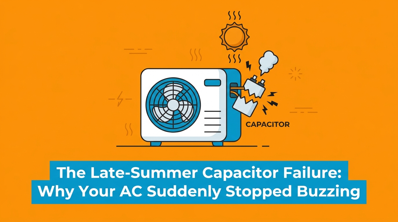 The Late-Summer Capacitor Failure: Why Your AC Suddenly Stopped Buzzing