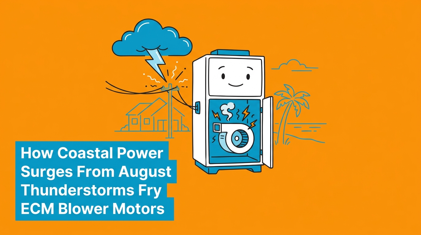 How Coastal Power Surges from August Thunderstorms Fry Blower Motors