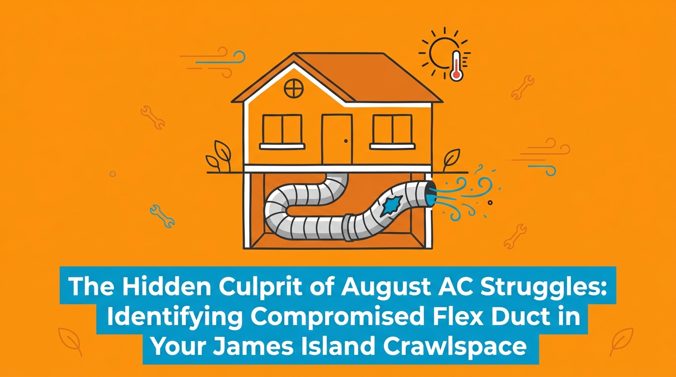 Identifying Compromised Flex Duct in Your James Island Crawlspace