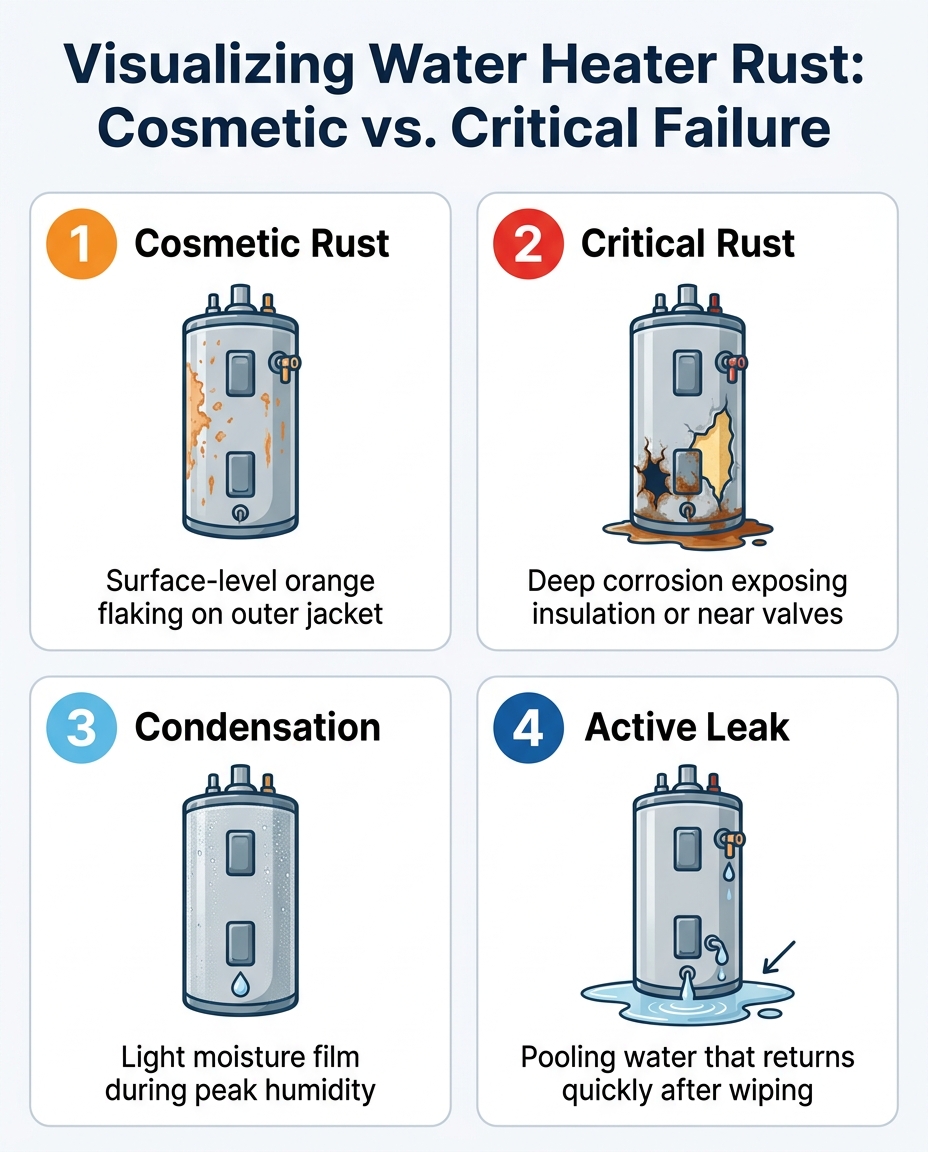 Visualizing Water Heater Rust: Cosmetic vs. Critical Failure