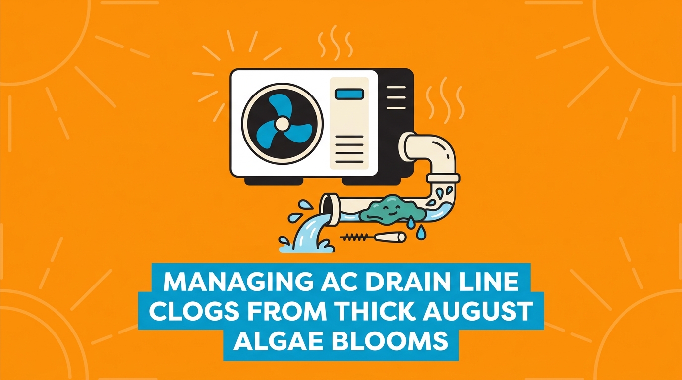 Managing AC Drain Line Clogs from Thick August Algae Blooms