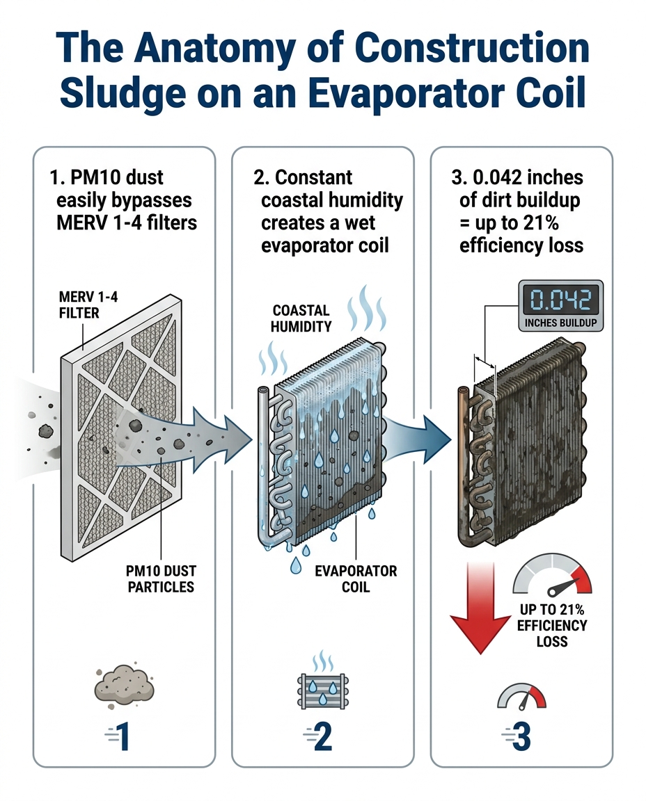 The Anatomy of Construction Sludge on an Evaporator Coil