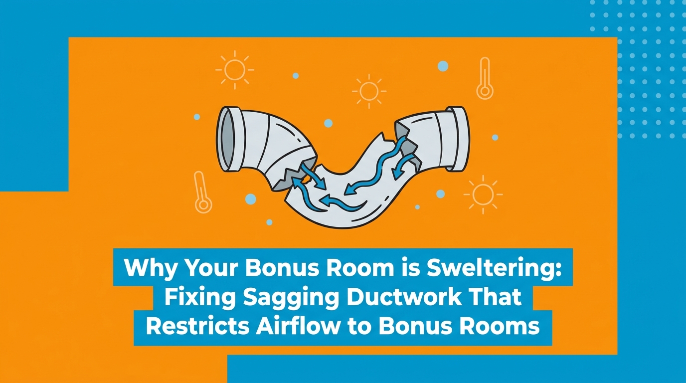 Fixing Sagging Ductwork That Restricts Airflow to Bonus Rooms