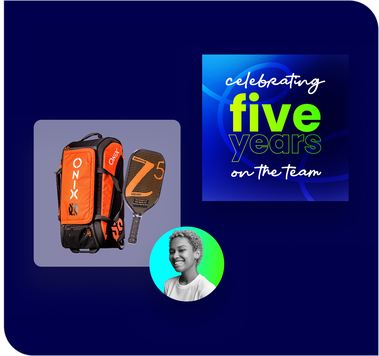 Celebrating five years on the team.