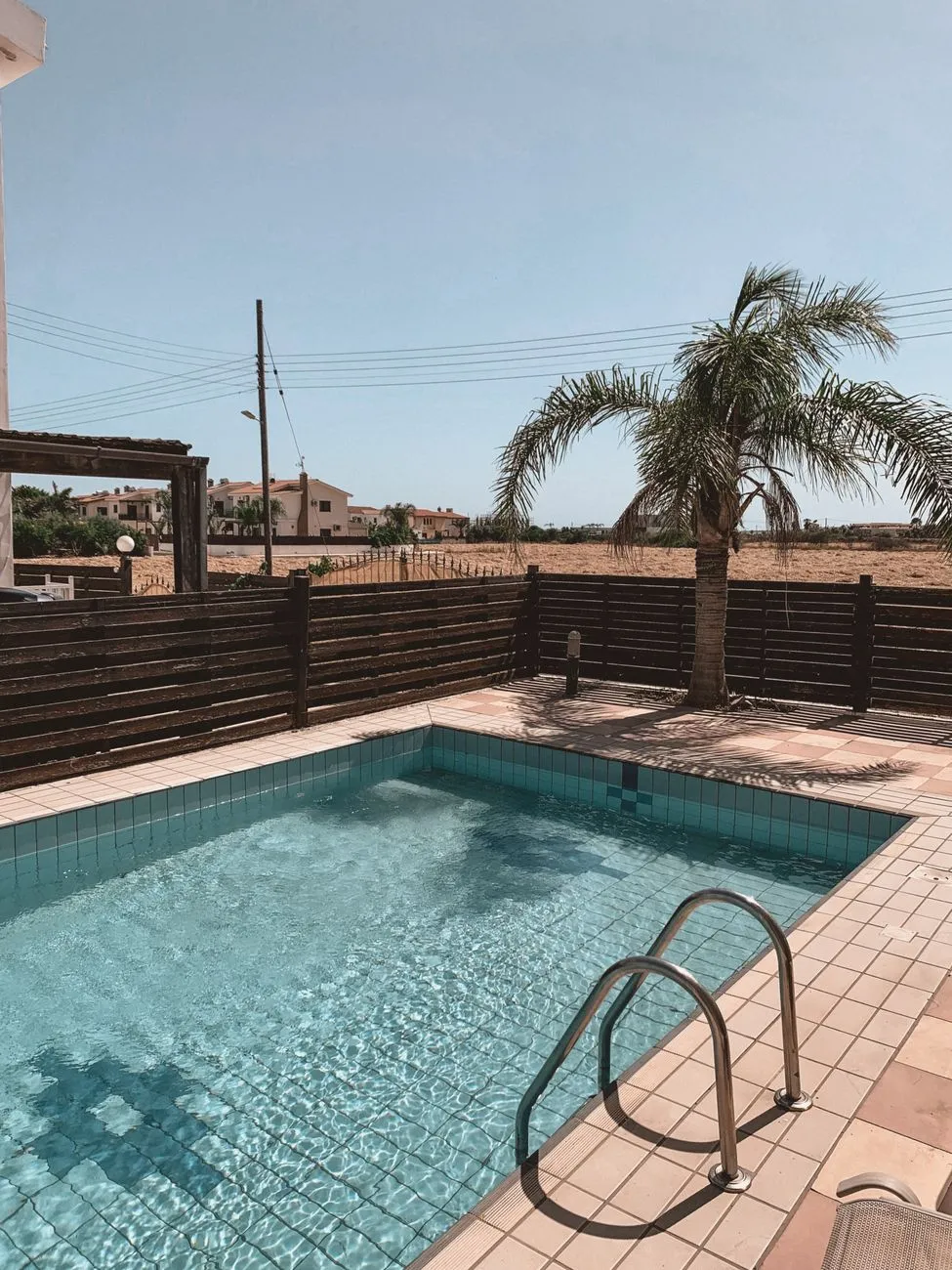 Remodeled swimming pool with new plaster and tile in Fort Worth TX