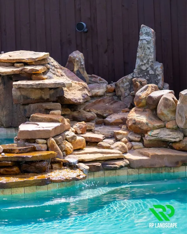 Tile and coping material samples for pool remodeling project