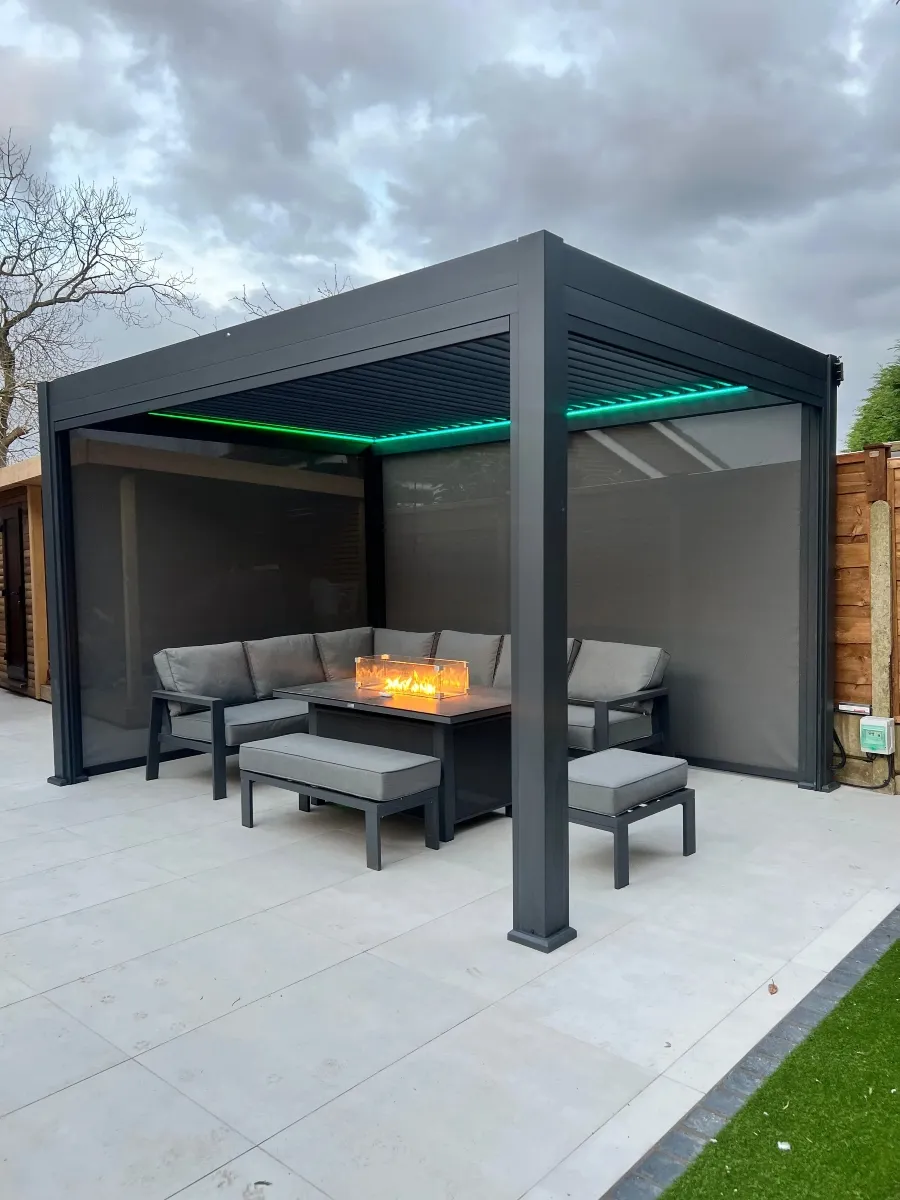 Custom attached pergola over backyard patio, Fort Worth TX