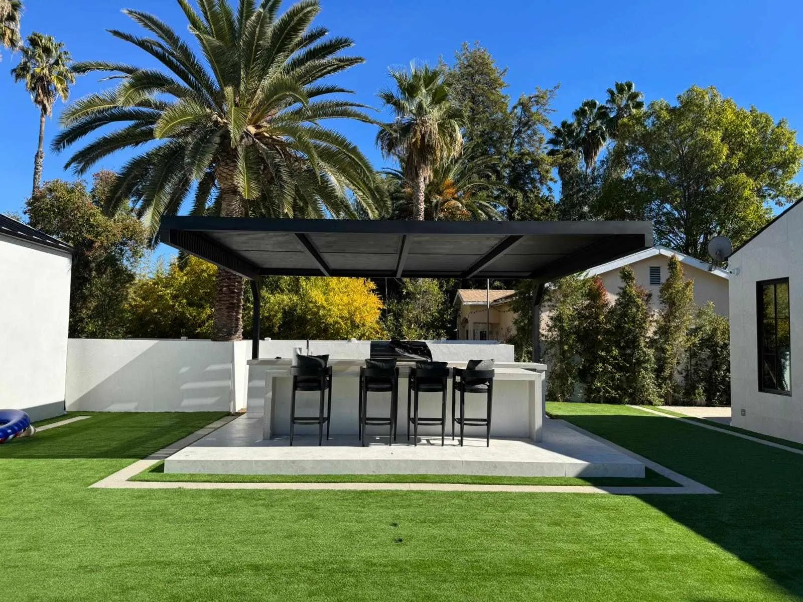 Completed custom pergola build in Fort Worth TX