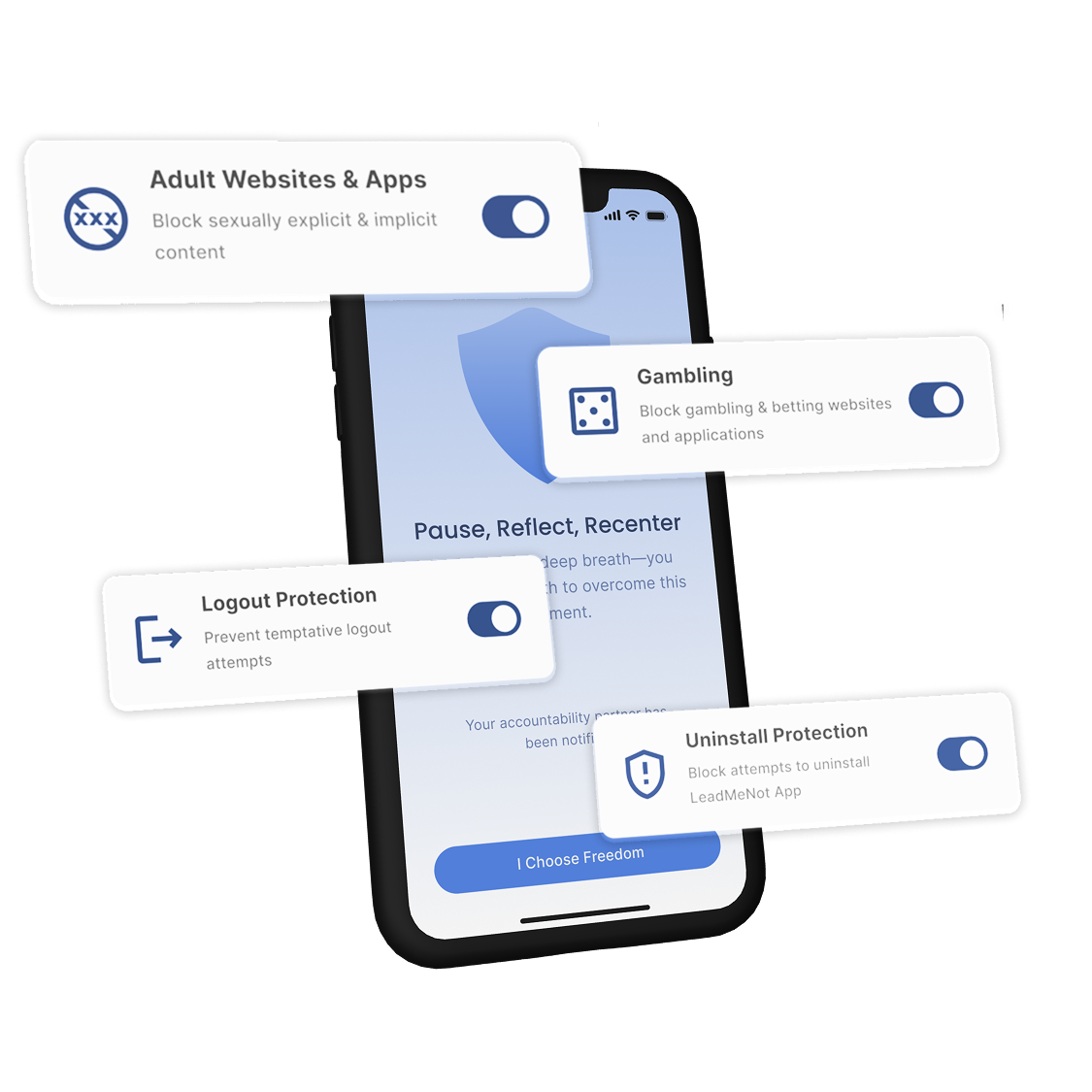 Block unhealthy habits in one tap