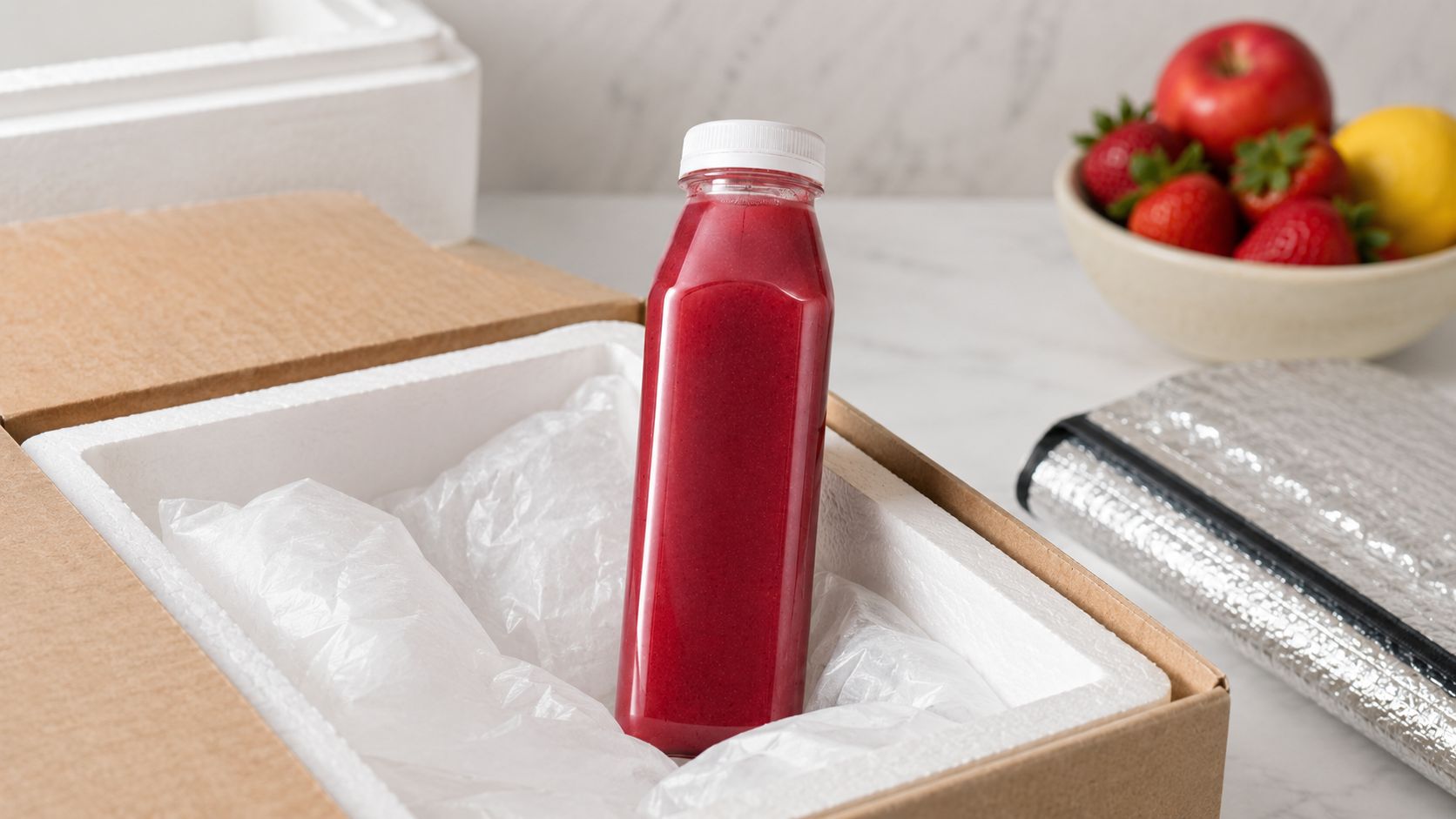 Cold-Pressed Hibiscus Juice, Strawberry Apple & Lemon, Bright Skin Glow, Unpasteurized, 12 oz (355 ml) | JudyMakesJuices by Loyaltie