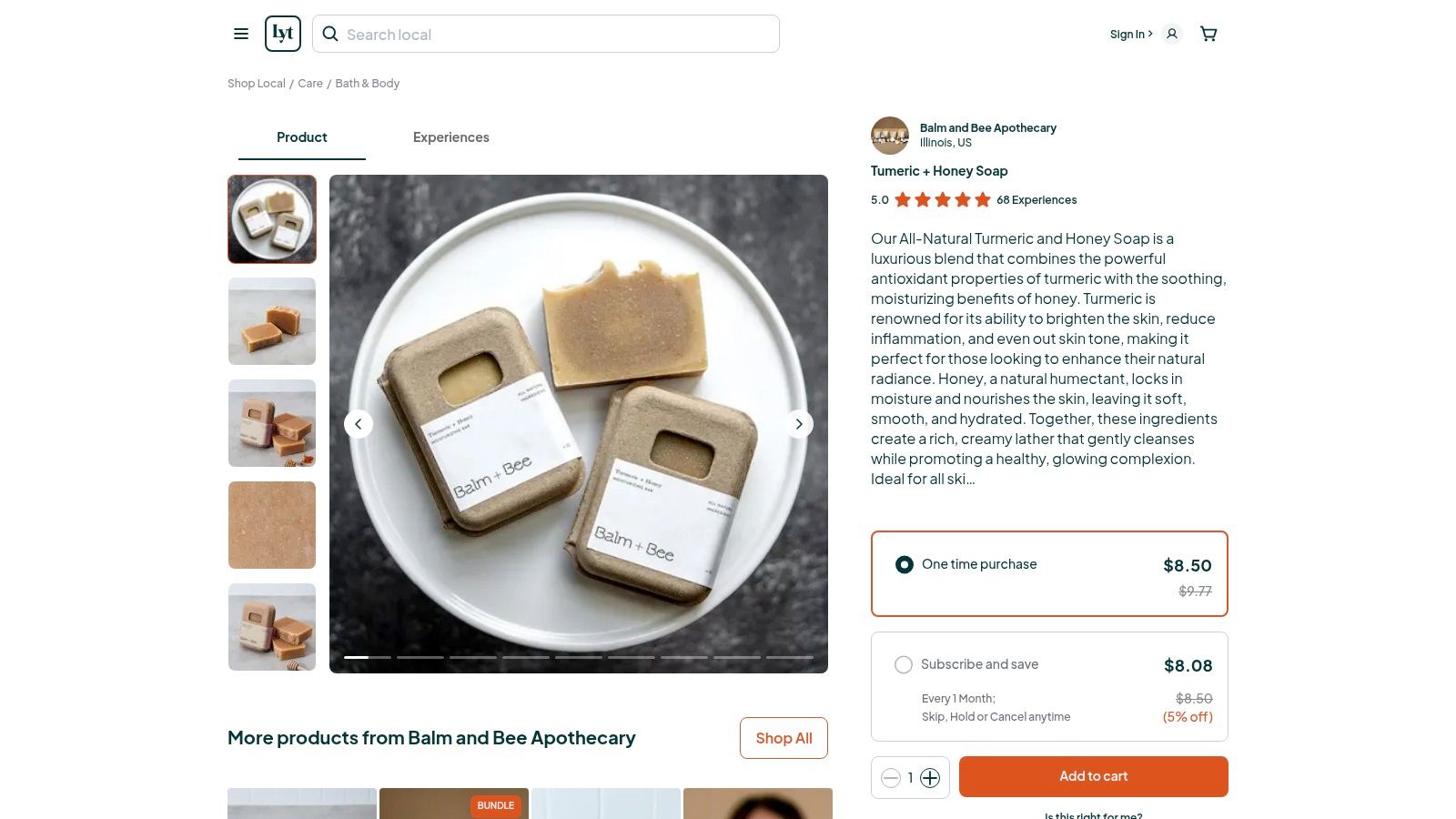Tumeric + Honey Soap | Balm and Bee Apothecary by Loyaltie