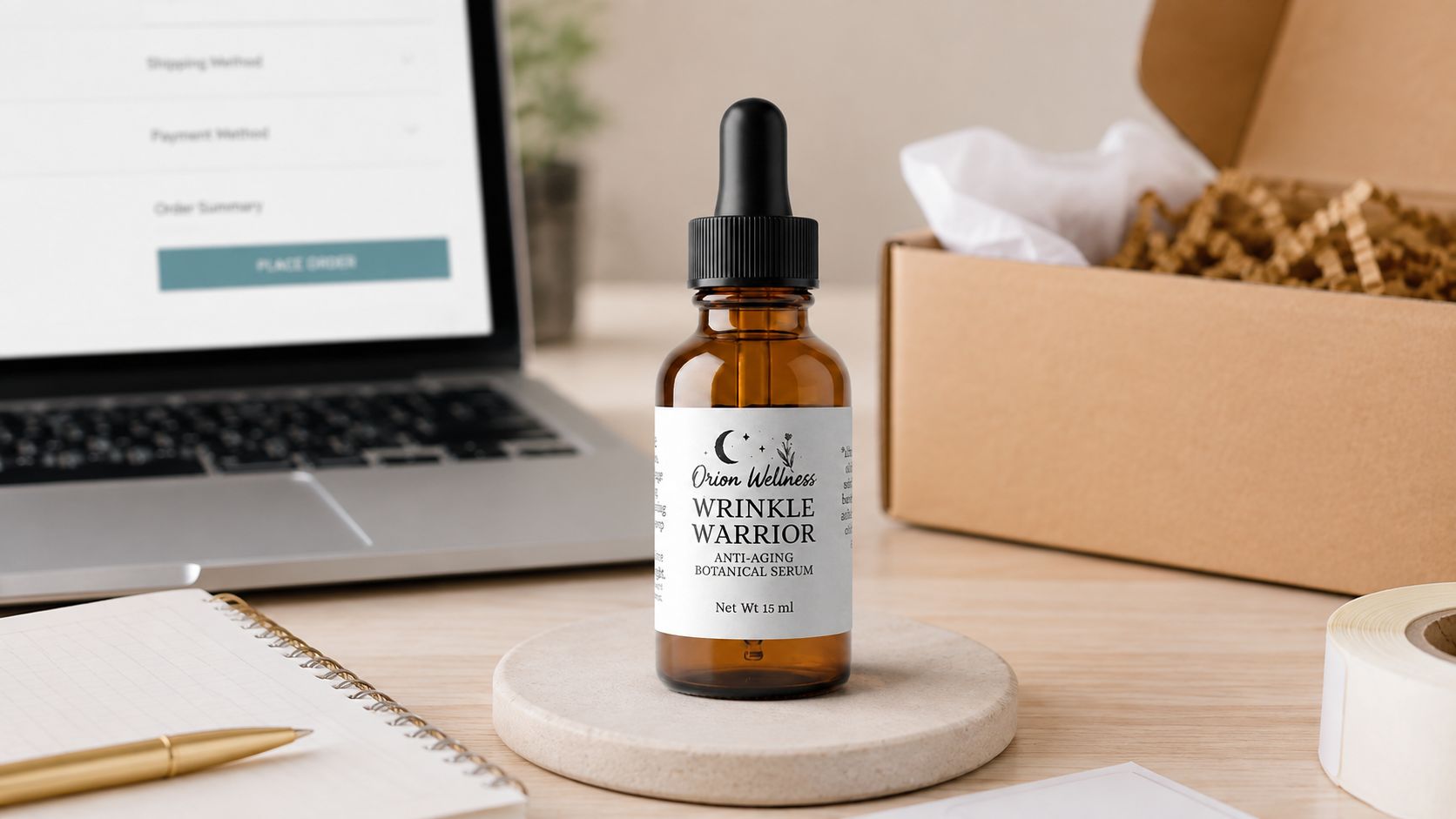 Firming Facial Oil, Prickly Pear + Rosehip + Bakuchiol, Fine Line Smoothing, Dropper Bottle (Size Listed) | Orion Wellness by Loyaltie